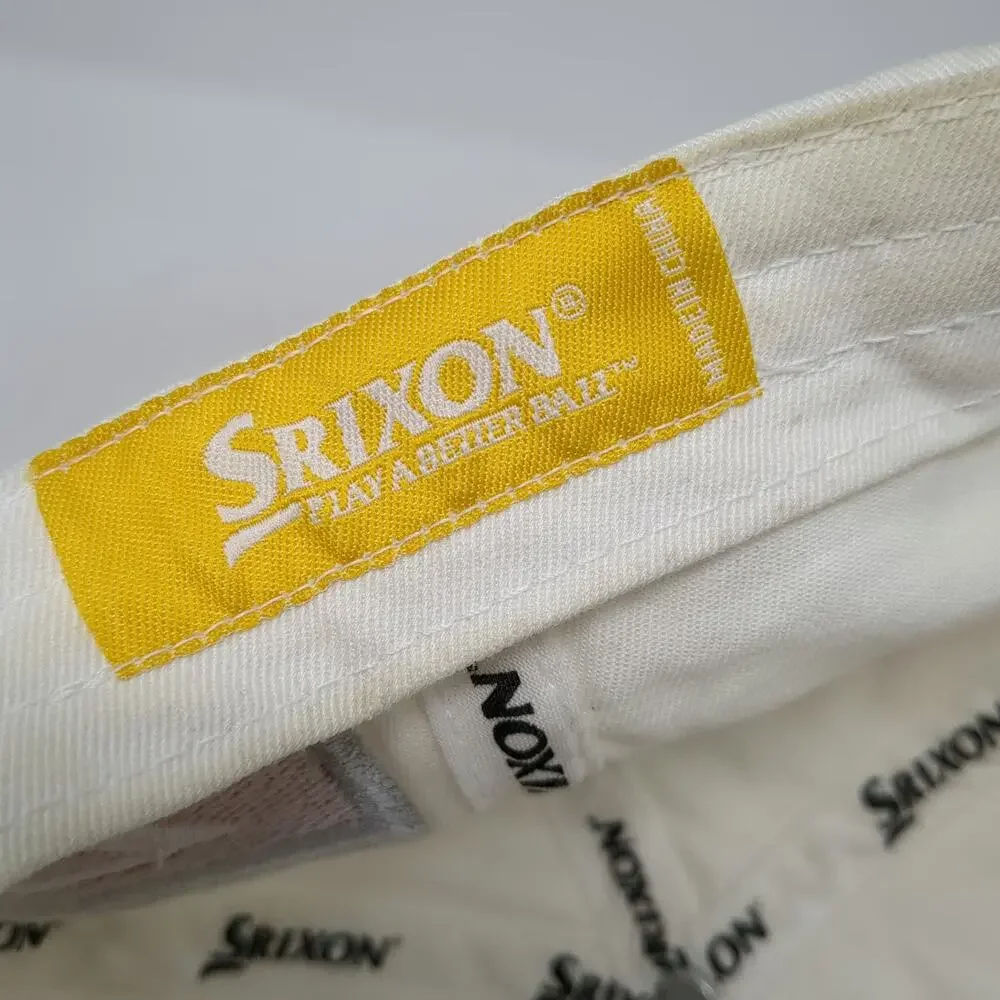 Srixon Baseball Cap White One Size Z-STAR Golf Logo Cotton Slideback Sport Hat